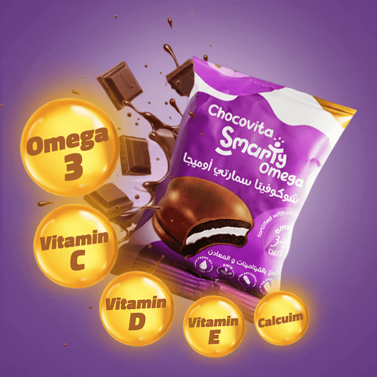 Chocovita Omega Box with Vitamin-fortified Marshmallow Chocolate Sandwich