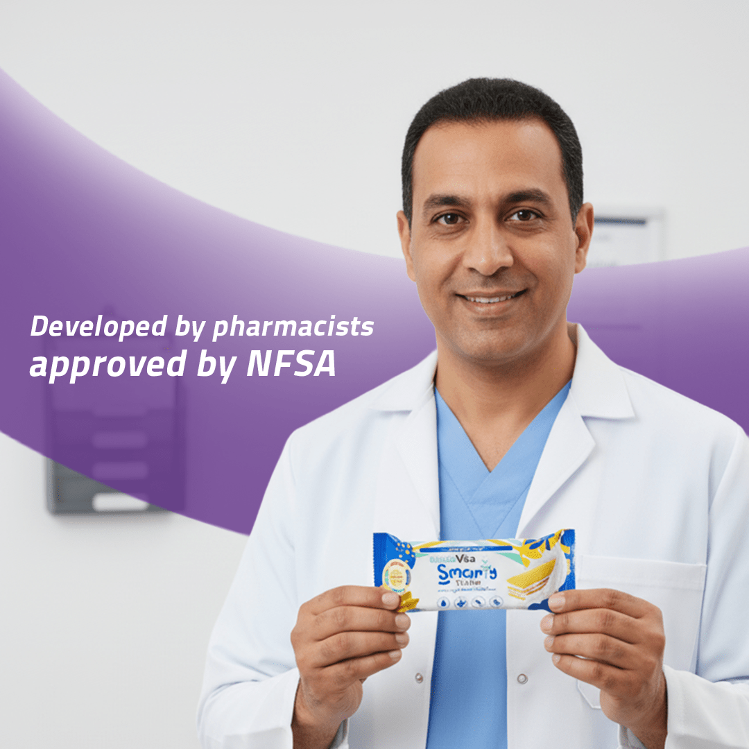 Smarty Vanilla Milk Wafer Fortified with Vitamins and Minerals Developed by pharmacists, approved by NFSA