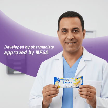 Smarty Vanilla Milk Wafer Fortified with Vitamins and Minerals Developed by pharmacists, approved by NFSA