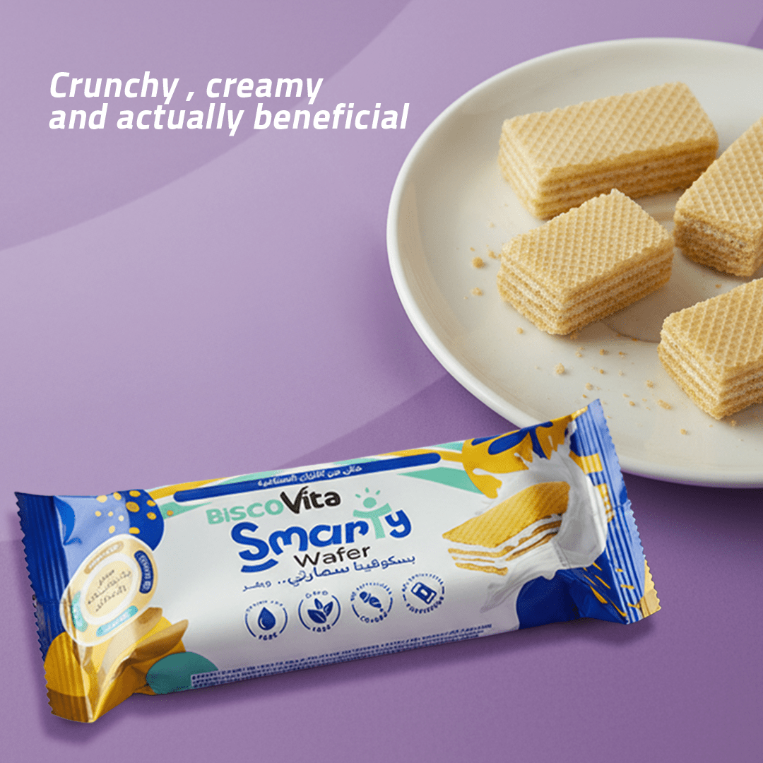 Smarty Vanilla Milk Wafer Fortified with Vitamins and Minerals covering 30% of RDA, Developed by pharmacists approved by NFSA