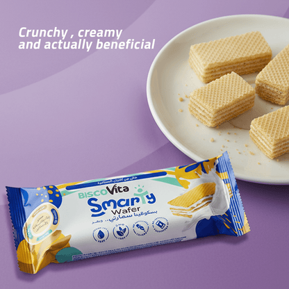 Smarty Vanilla Milk Wafer Fortified with Vitamins and Minerals covering 30% of RDA, Developed by pharmacists approved by NFSA