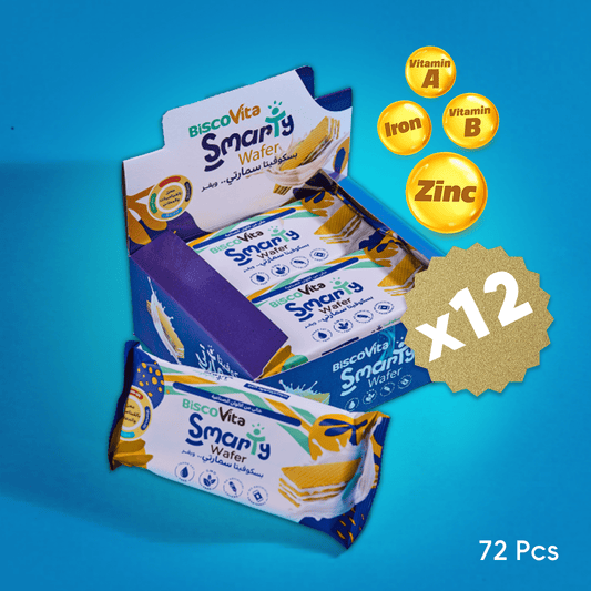 Smarty Wafer Carton – 12 Display Boxes (72 pcs) | Vitamin Fortified Snack for Kids – Smarty Snacks